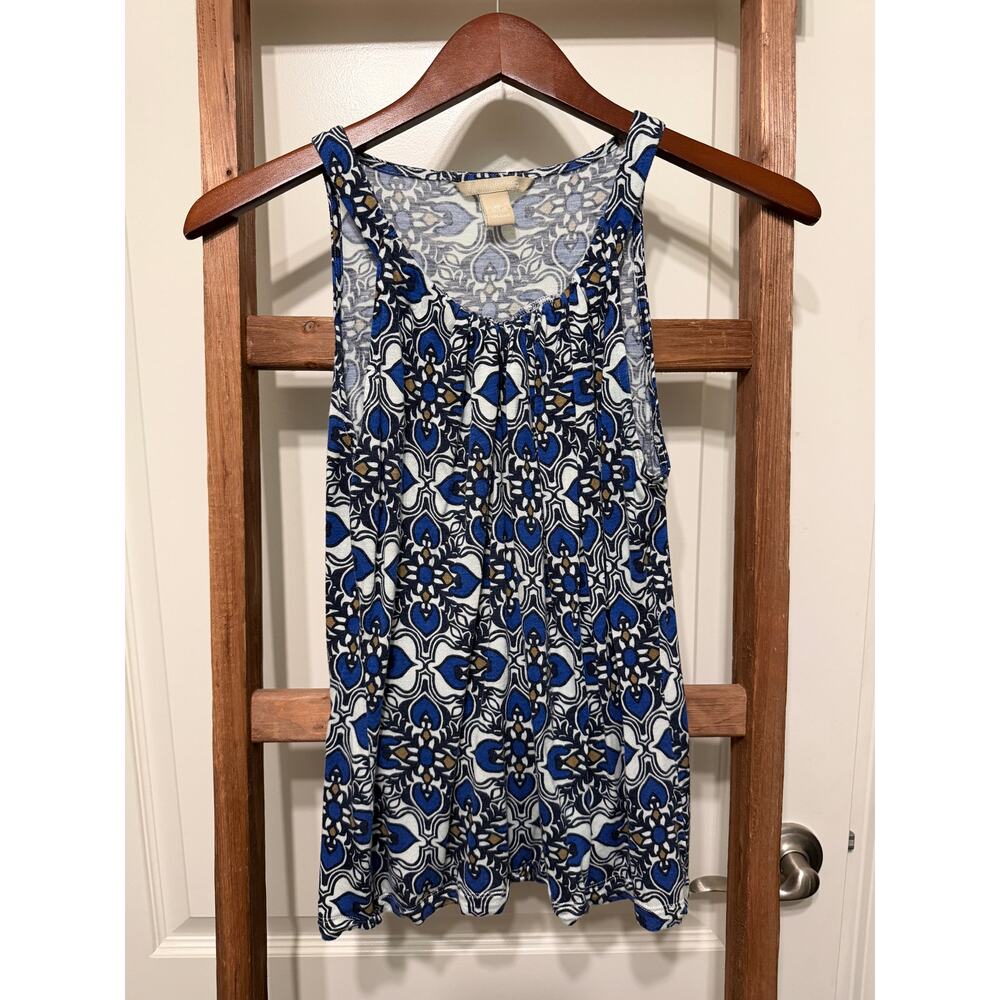 Banana Republic Blue Floral Tank Top | Size XS | Lightweight